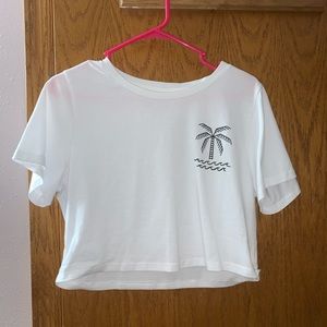 white crop top